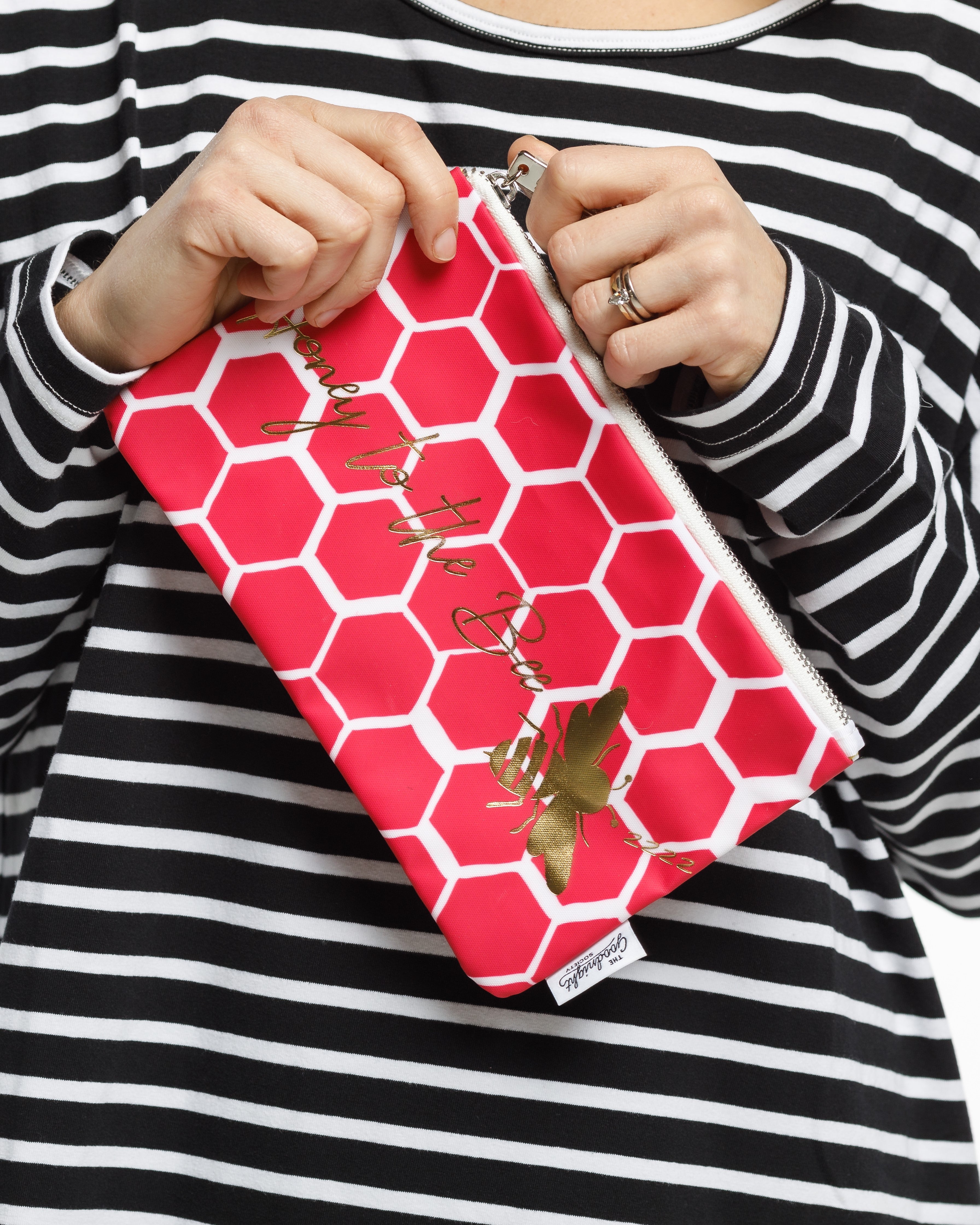 Medium Cosmetic Bag - Honey Bee Print