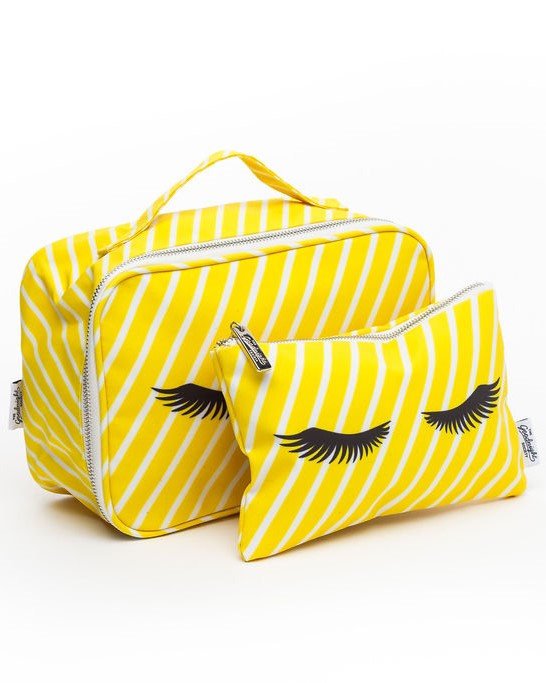 Medium Cosmetic Bag - Eyelash Print