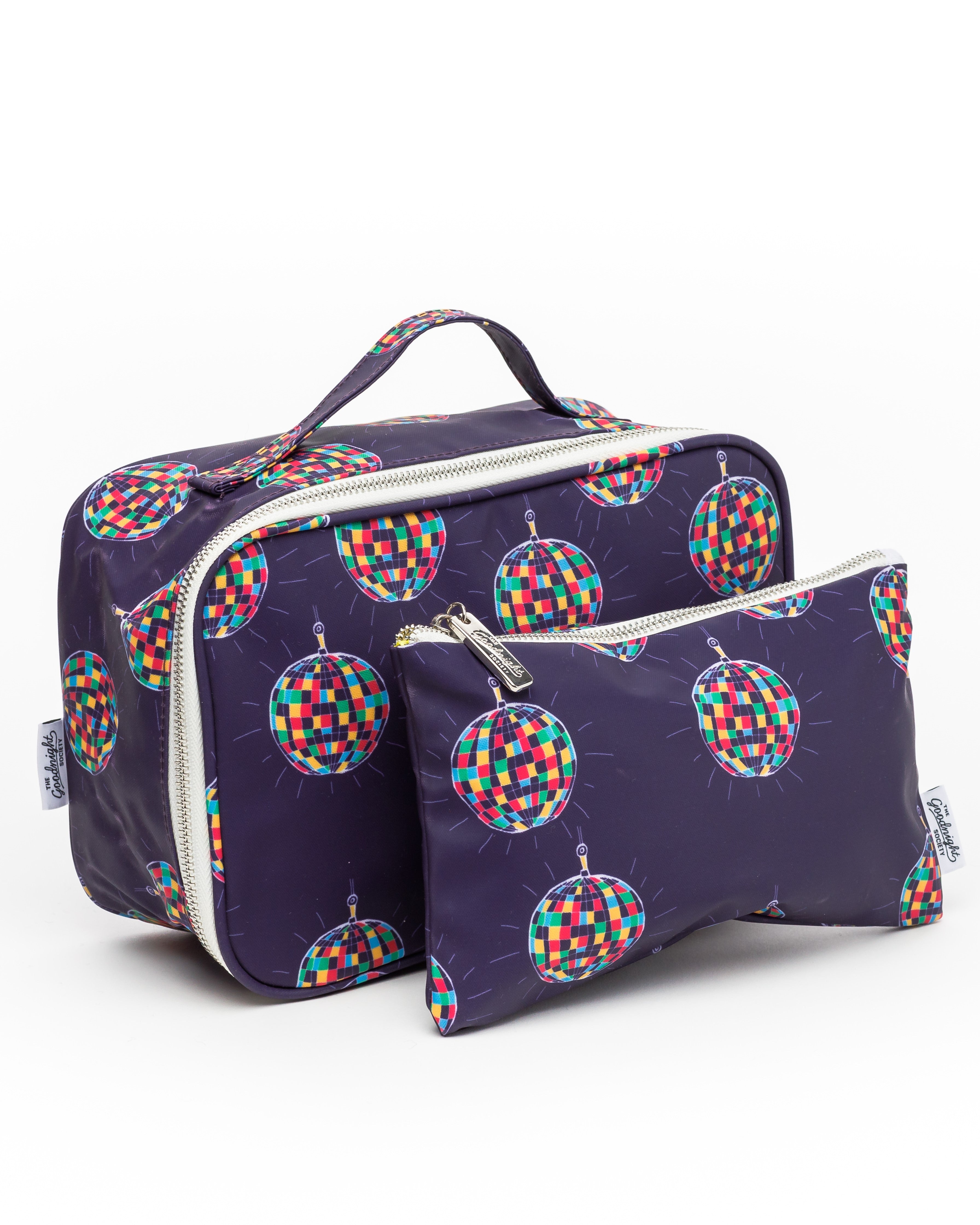 Medium Cosmetic Bag - Disco Ball print
