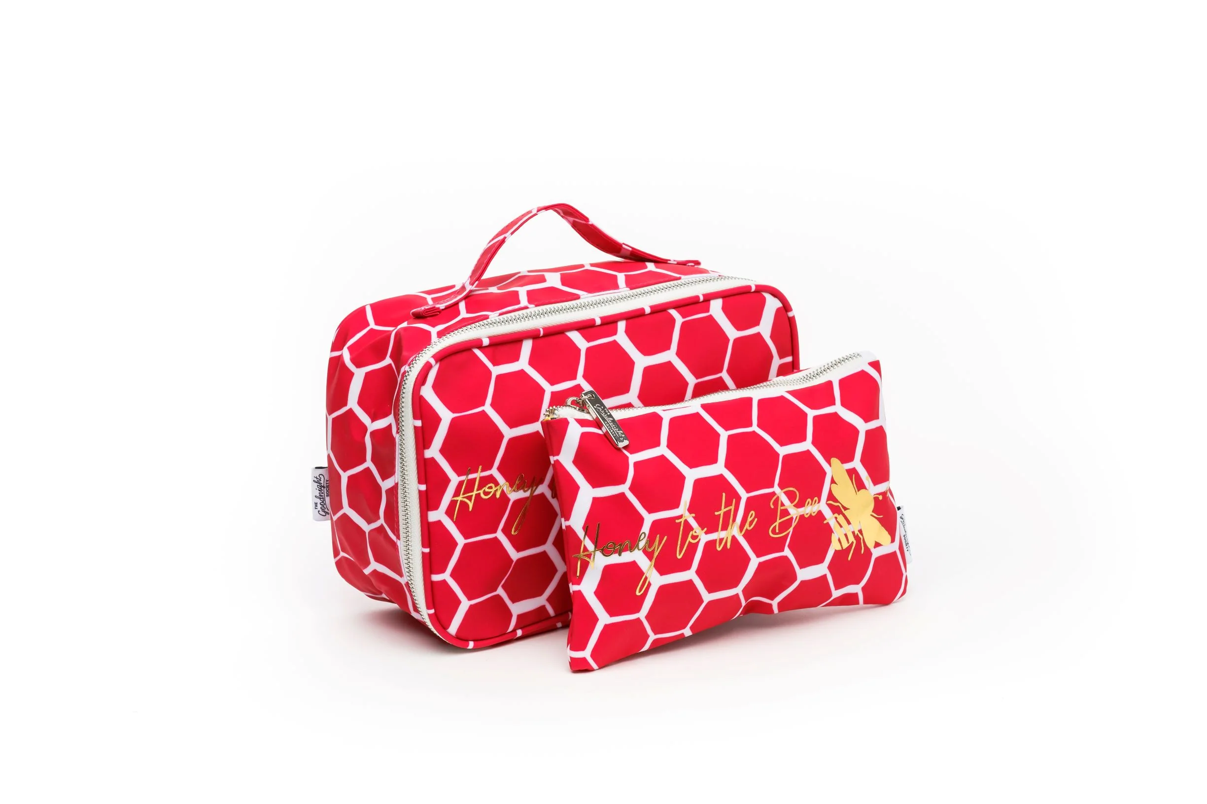 Medium Cosmetic Bag - Honey Bee Print