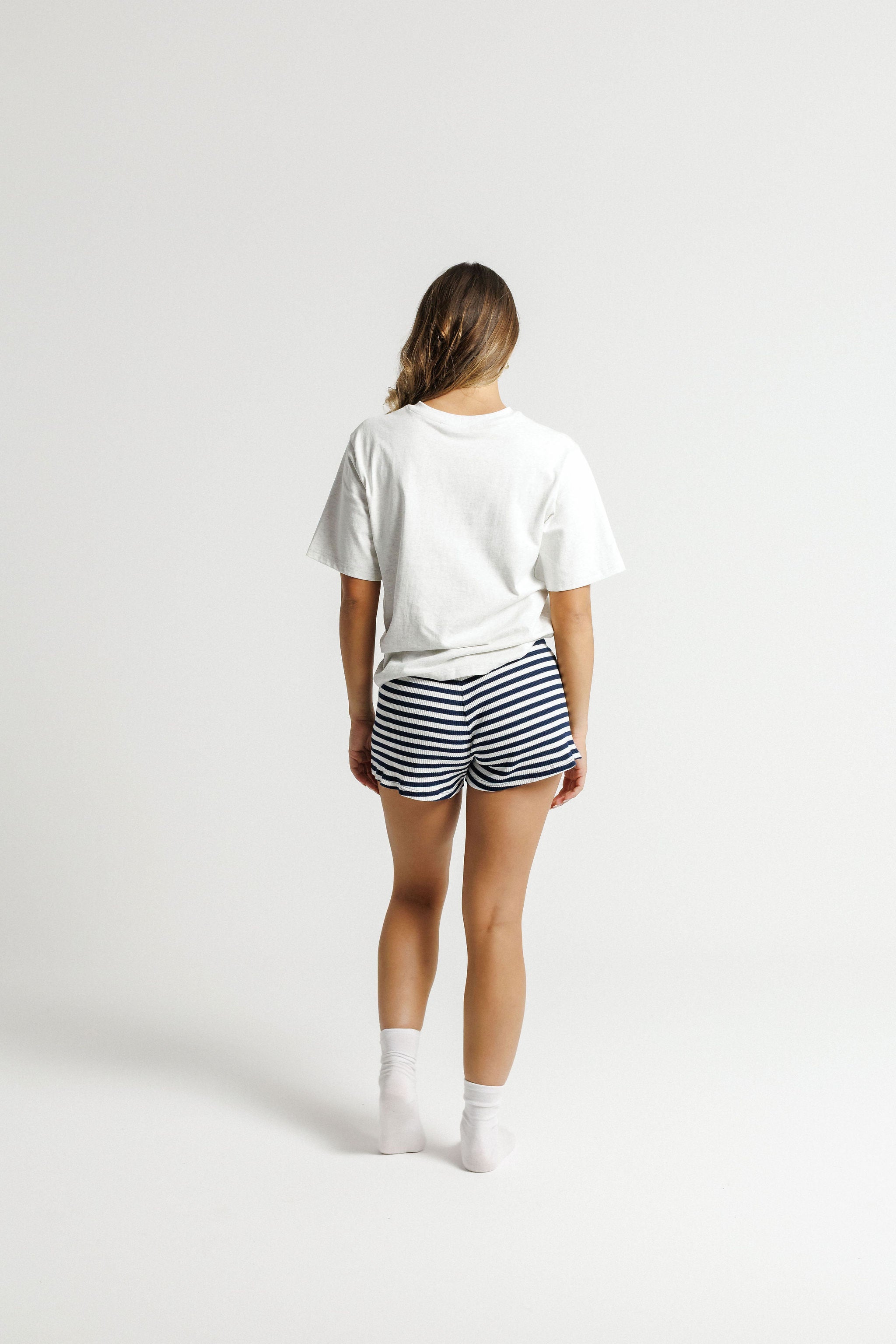 Jersey Boxers - Navy Stripes