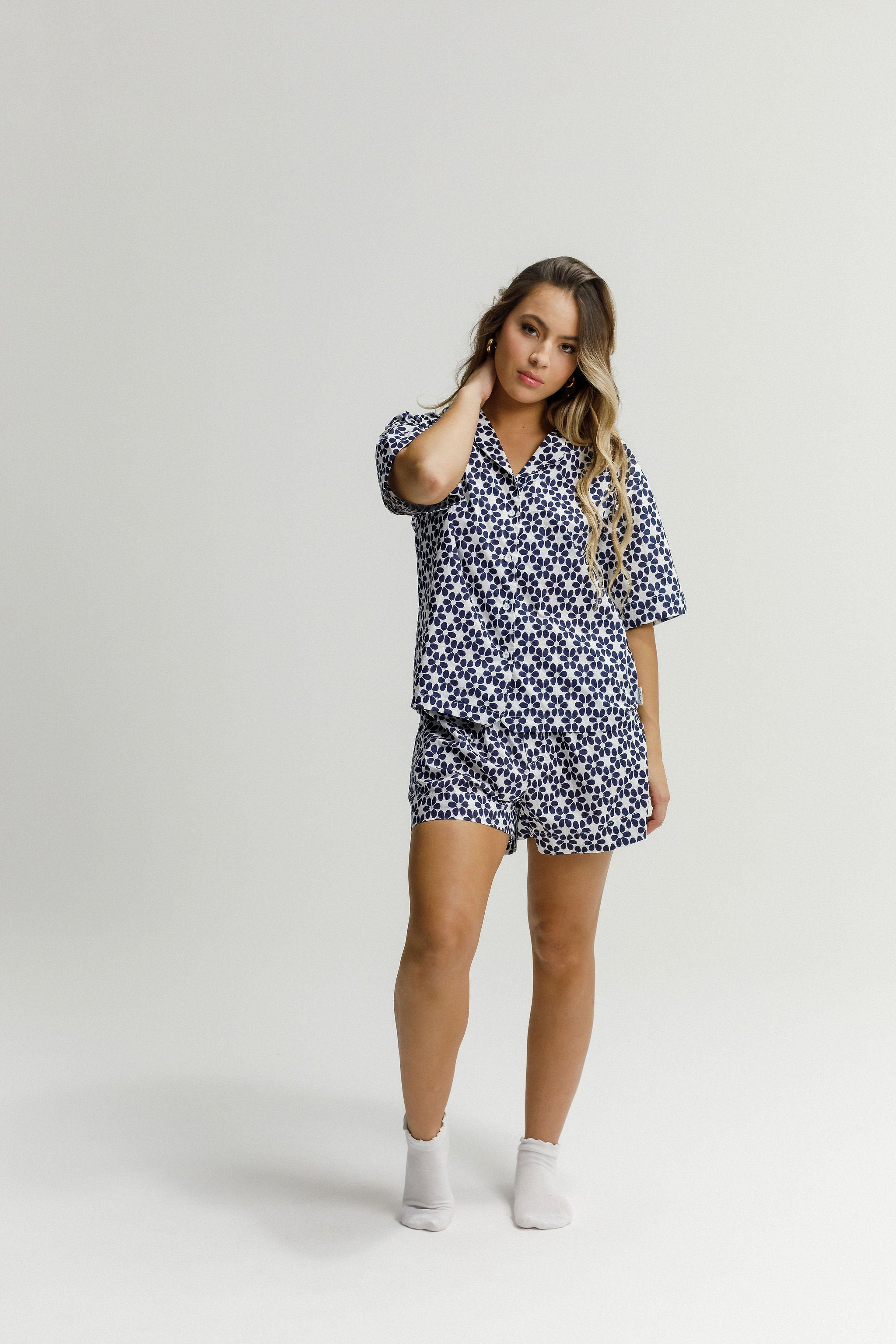 Lounge Shirt - Midnight Flowers