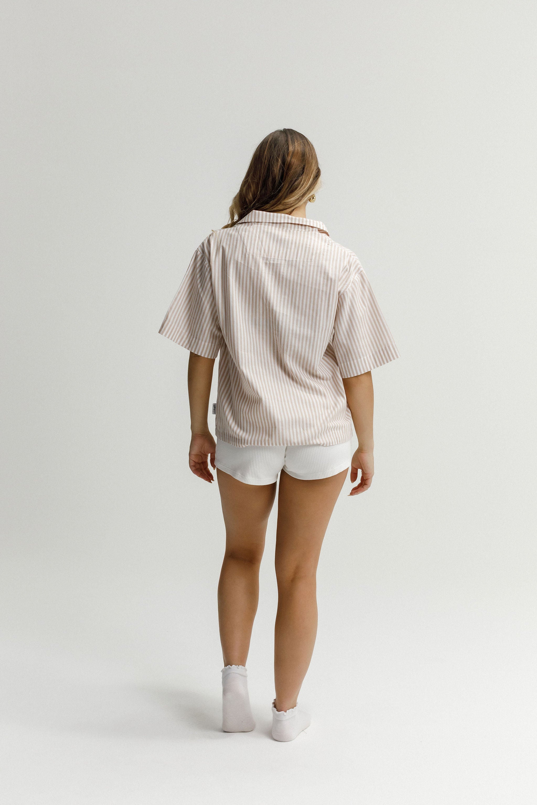 Lounge Shirt - Sand Stripes