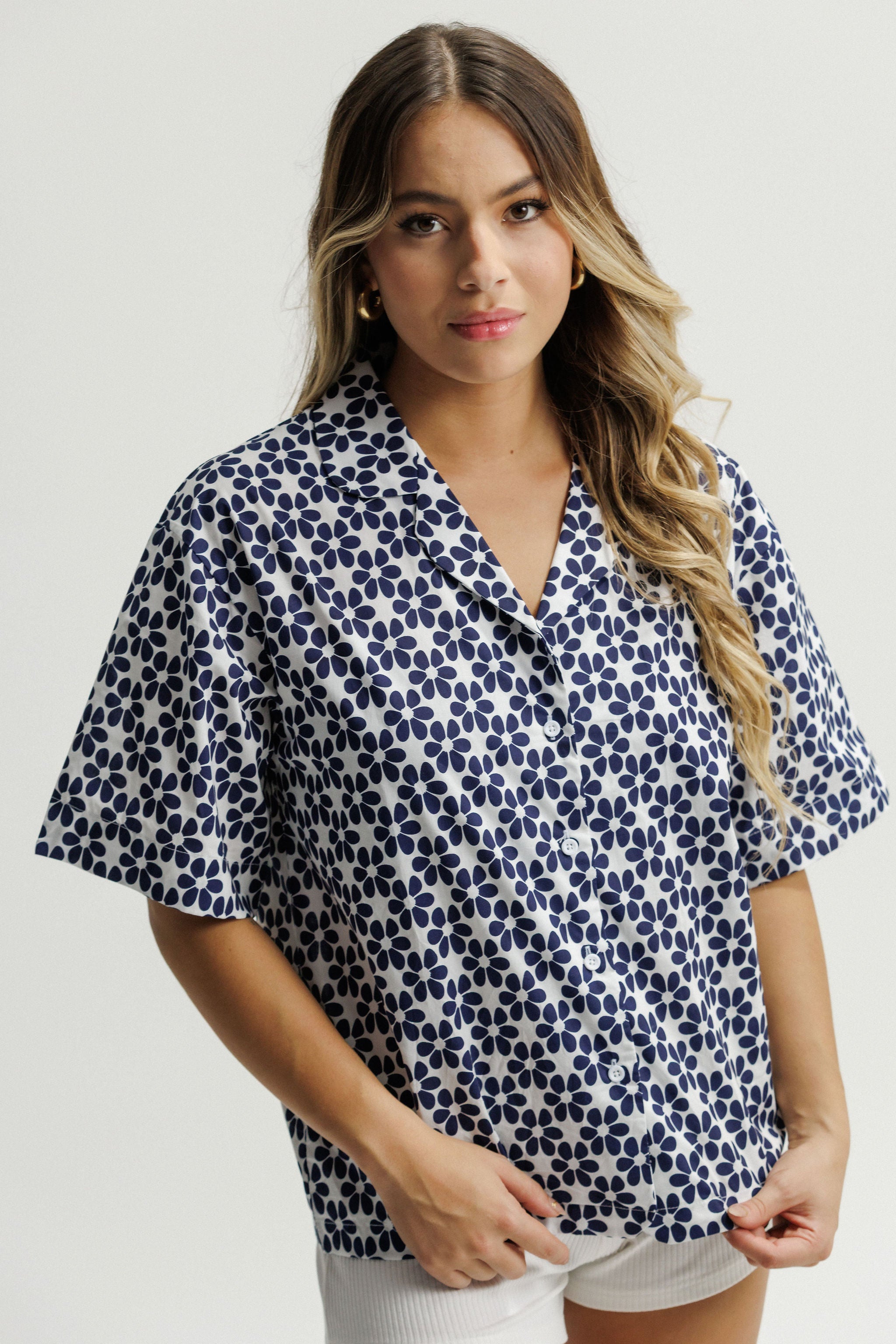 Lounge Shirt - Midnight Flowers