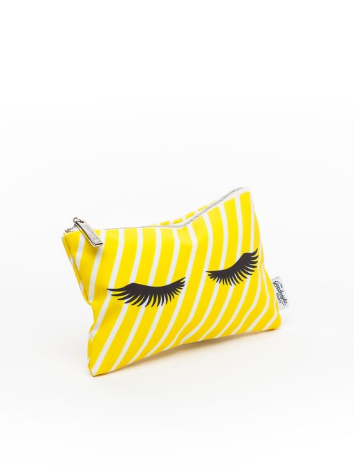 Medium Cosmetic Bag - Eyelash Print