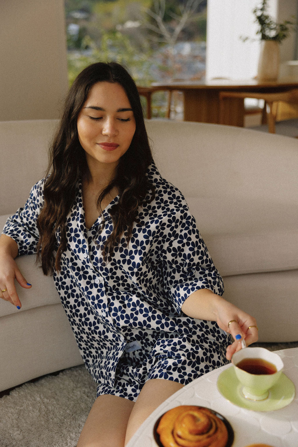 Lounge Shirt - Midnight Flowers