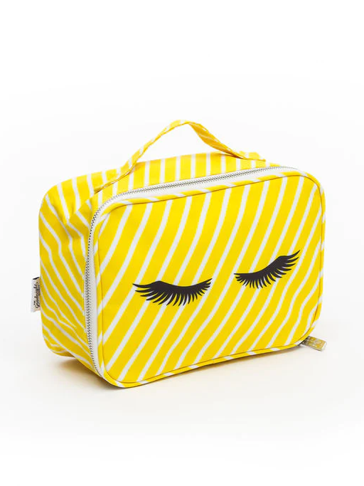 Large Cosmetic Bag - Eyelash Print