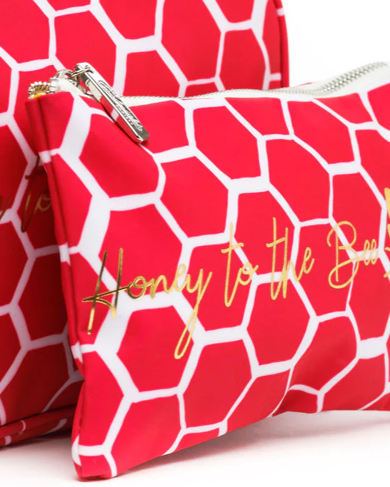 Medium Cosmetic Bag - Honey Bee Print
