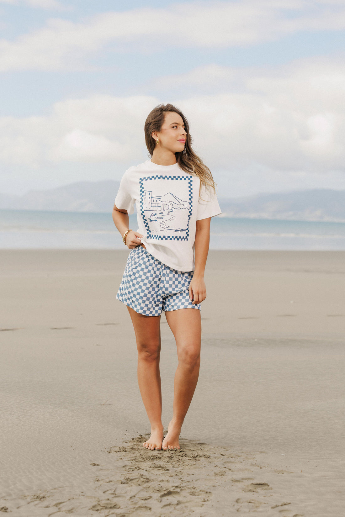 BOXY TEE - Coastal White