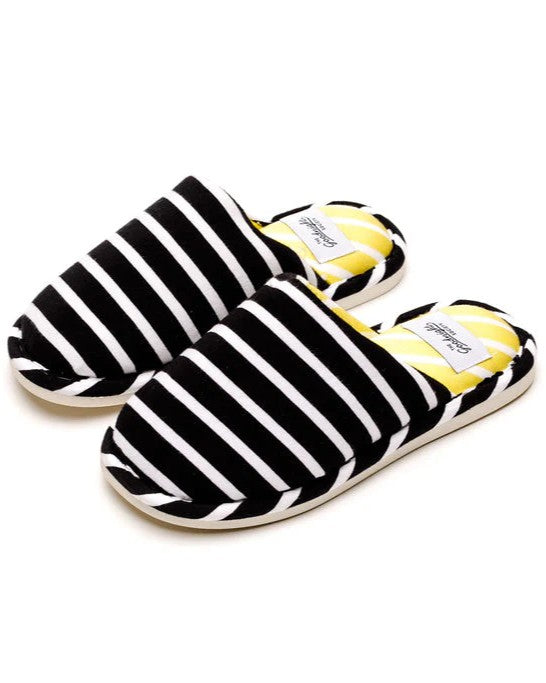 Hotel Slides - Black &amp; White Stripes