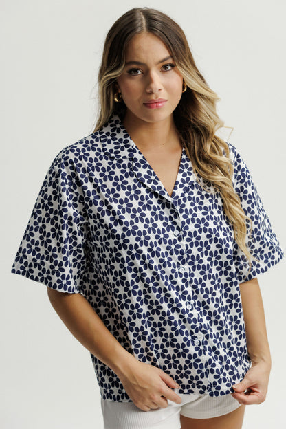 Lounge Shirt - Midnight Flowers