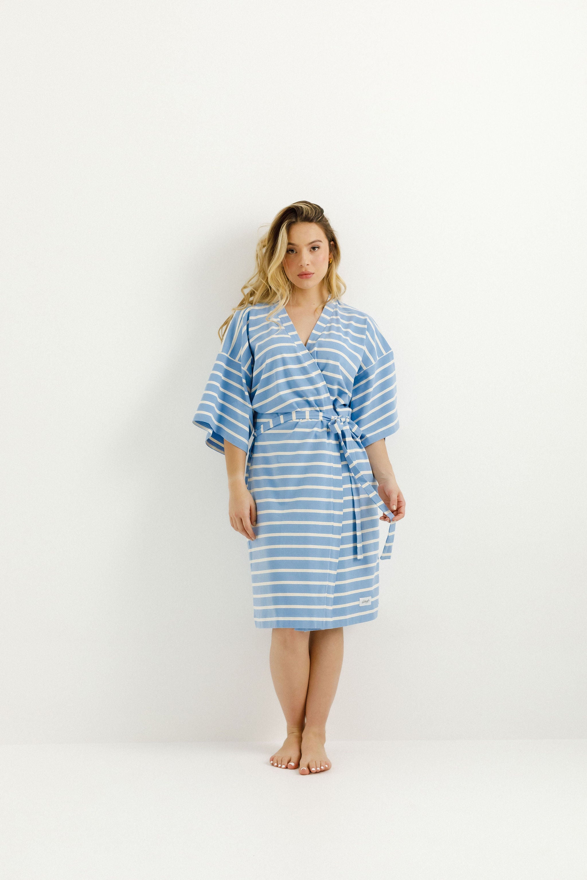 Robe - Cerulean Stripes