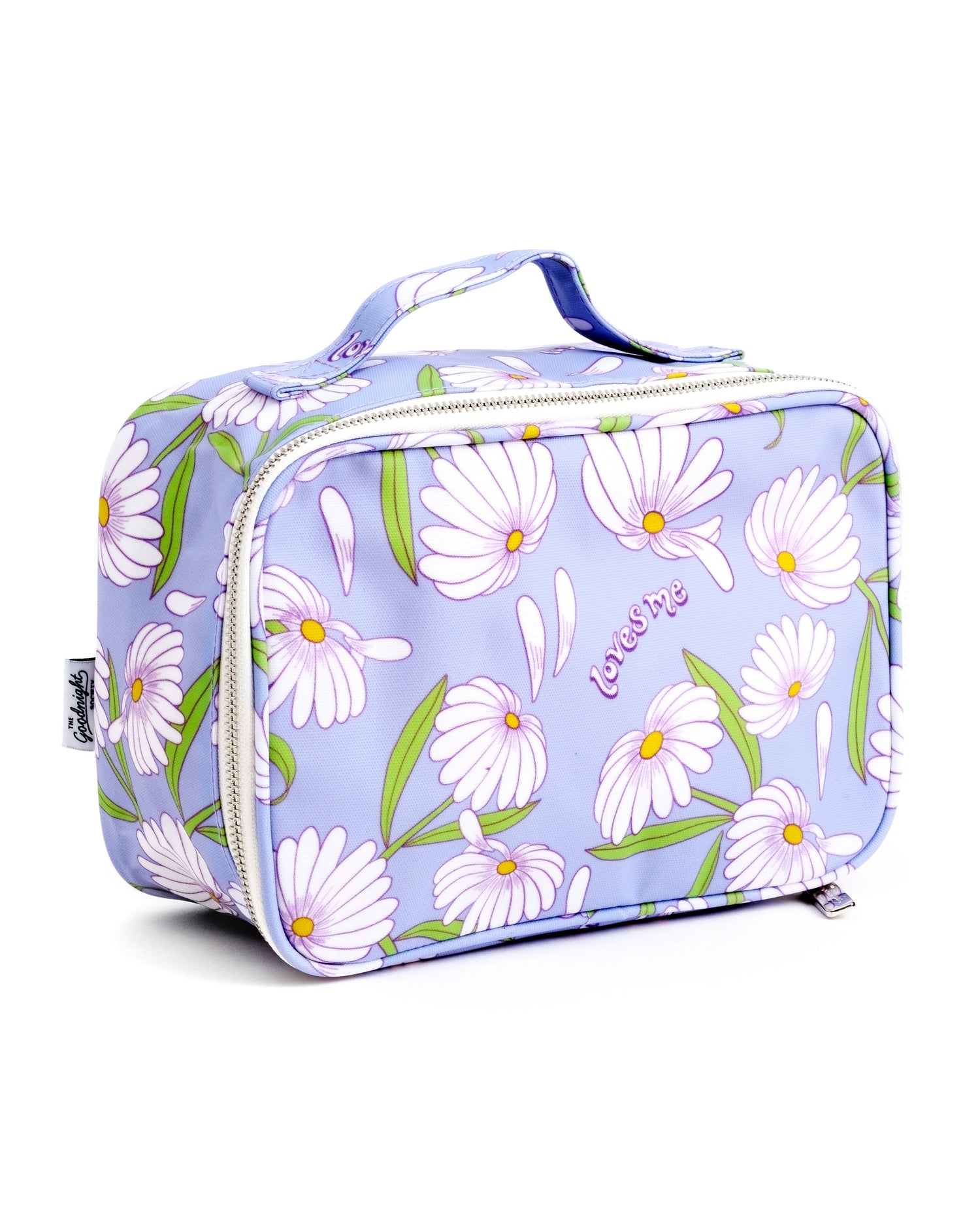 Large Cosmetic Bag - Pick Me Daisy Print