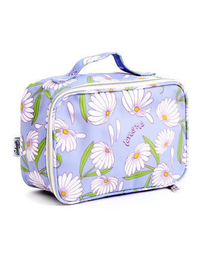 Large Cosmetic Bag - Pick Me Daisy Print