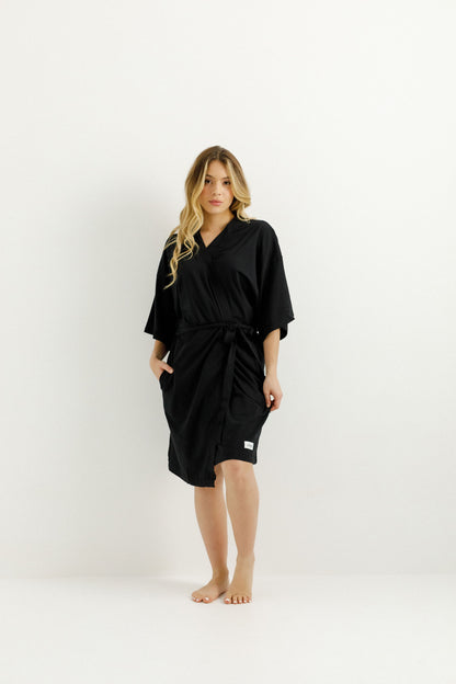 Robe - Black with White Wings