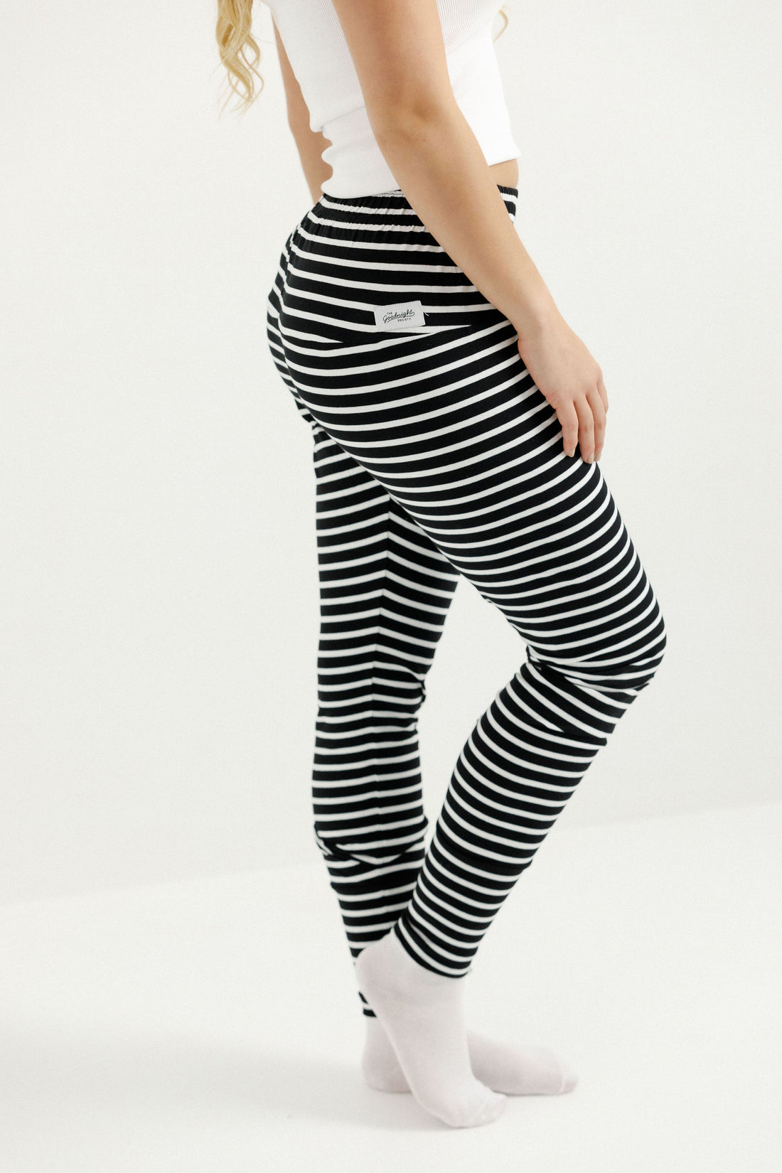 Lounge Pants - Black &amp; White Stripes