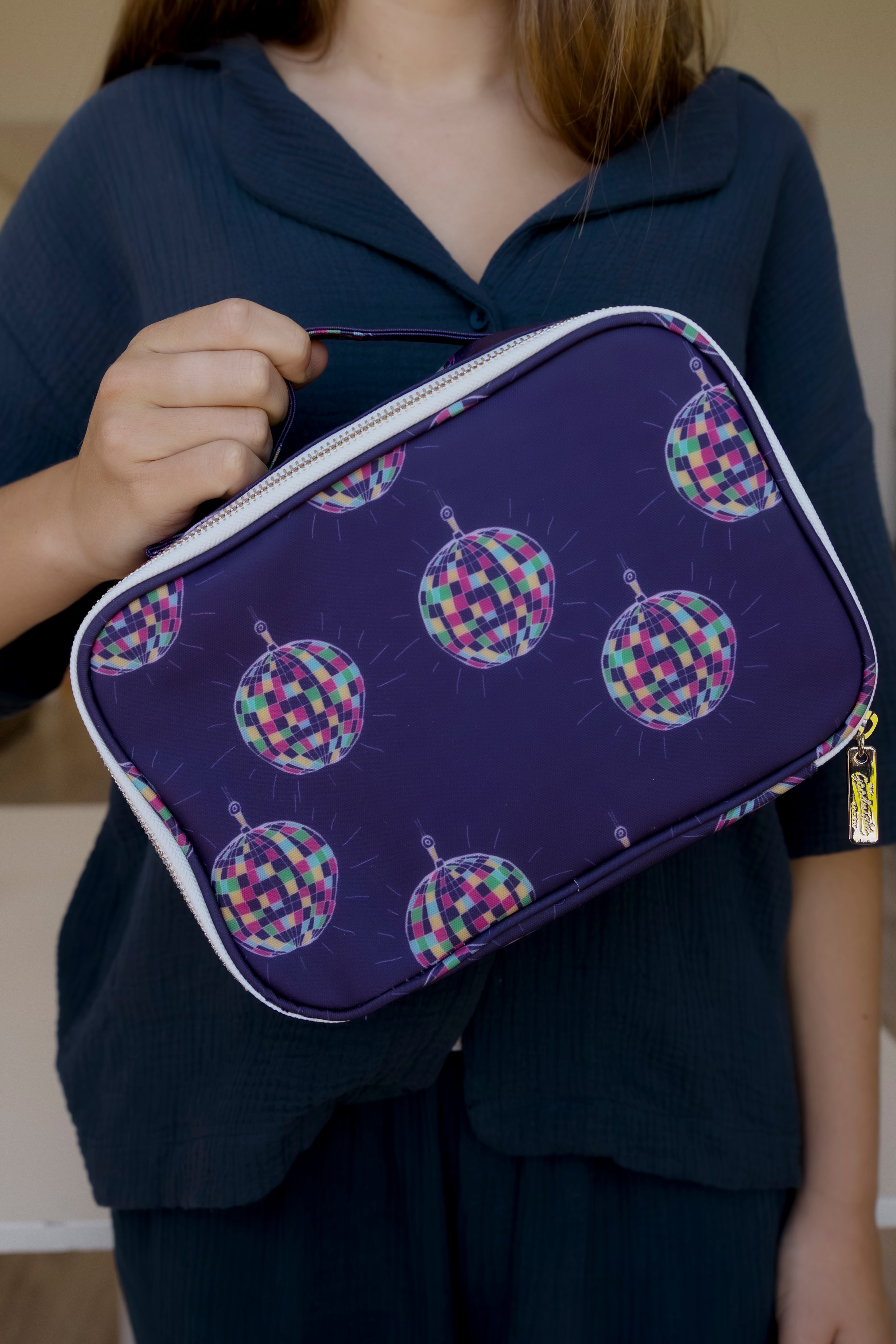 Large Cosmetic Bag - Disco Ball