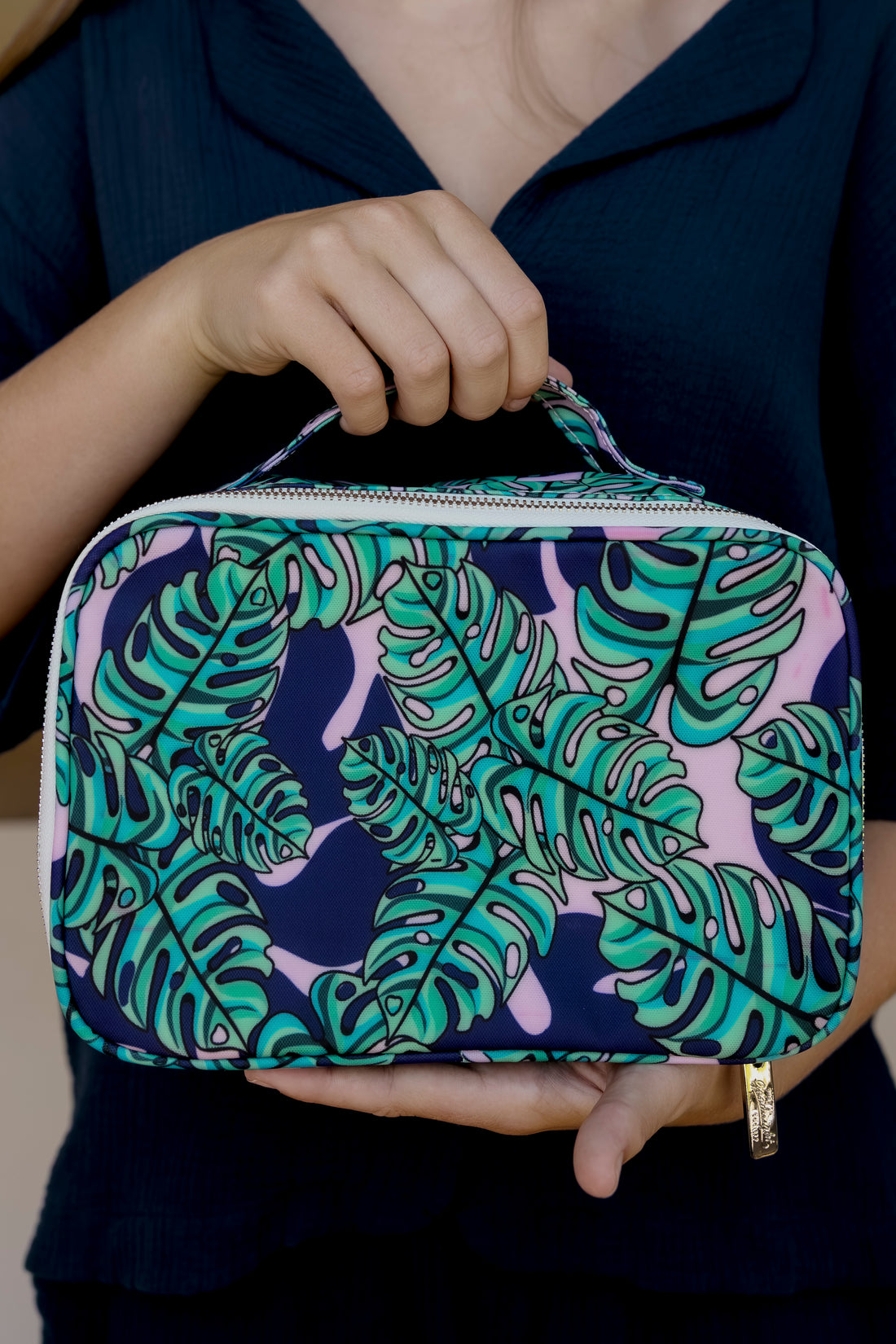 Large Cosmetic Bag - Monstera