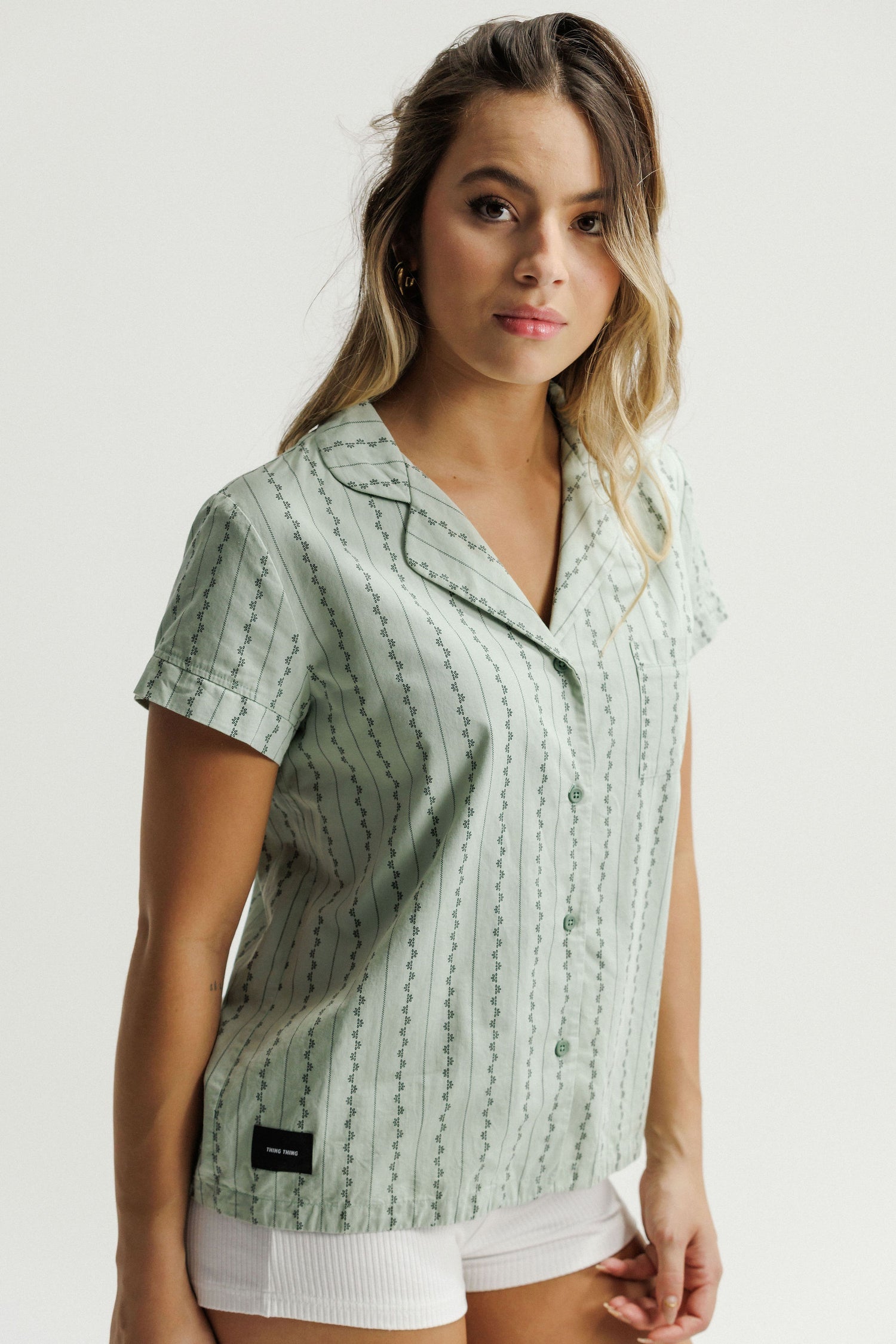 Daydream Shirt - Petal Pinstripe