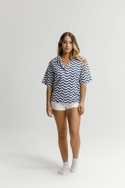 Lounge Shirt - Seaside Waves