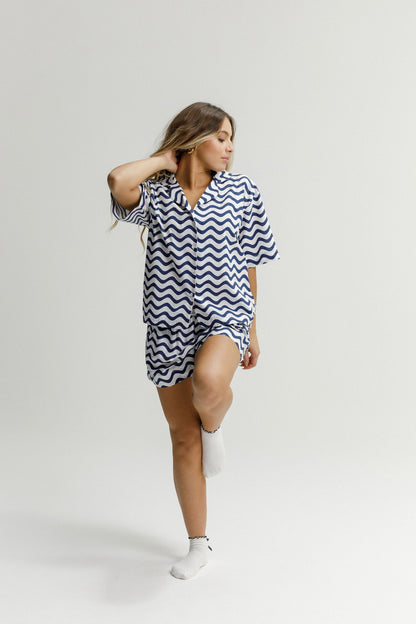 Lounge Shirt - Seaside Waves