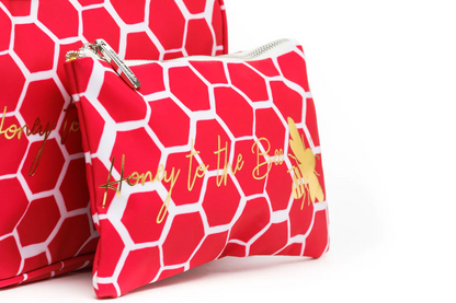 Medium Cosmetic Bag - Honey Bee Print